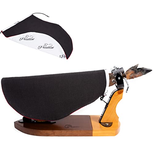 PECELLÍN Cubre Jamon PROFESIONAL - Cubrejamonero con Doble Tela 57cm, Fabricado en España, Cubrejamon con 70% Algodón y 30% Poliester, Funda para Cubrir Patas y Paletas de Jamones Negro