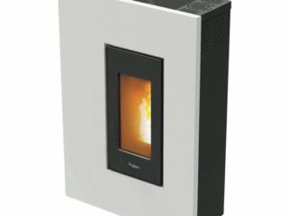 Pegaso Modelo Madison - Estufa de pellets ventilada 4,9 kW color blanco