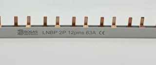 Peine de Conexión Electrica para Automáticos, Diferenciales y Magnetotérmicos. 1P+N o 2P 63A. Busbar. (1)