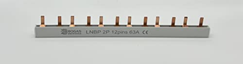 Peine de Conexión Electrica para Automáticos, Diferenciales y Magnetotérmicos. 1P+N o 2P 63A. Busbar. (1)