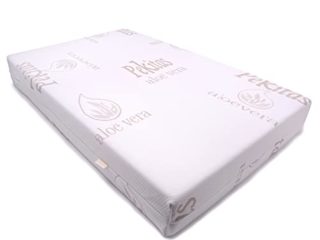 Pekitas - Colchón minicuna 50 x 75 cm,Funda Tejido AloeVera Ergonómico Transpirable Antiahogo con cremallera lavable, interior espuma blanca,Fabricado en España