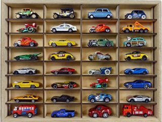 PELLER'S Estante de Almacenamiento para Modelos de Coches y automóviles, Caja de Almacenamiento, Estante de exhibición de Mini automóvil. 32 Compartimentos.