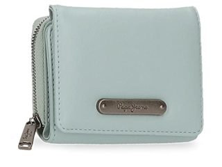 Pepe Jeans Salma Billetero con Monedero Azul 10x8x3 cms Piel sintética