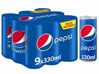 Pepsi 330ml - Refresco de Cola, Pack de 9