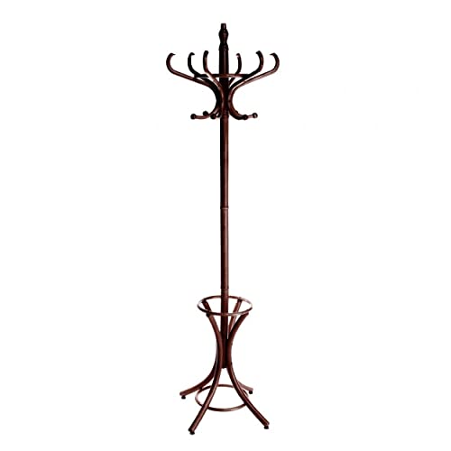 Perchero de Pie Modelo Thonet Color Caoba de Madera Natural Hogar y Más