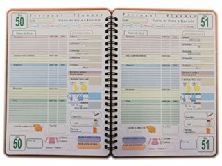 Personal Planner - DIARIO de DIETA - 100 DÍAS - Cuaderno con Espiral - tamaño A5 15x21cm - Español