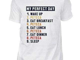 Peteca Indiaca Ball Indiaca - Camiseta con cuello en V para hombre, Blanco, M