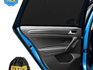 PEYOU Parasol Coche (Pack de 2),Parasol coche infantil lateral, Protección UV de Doble Tela, Reduce el Calor en el Interior del Coche, Se Adapta al 95% de los Coches, Coches Grandes, SUV (110 x 48 cm)