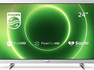 Philips 24PFS6855 24 Pulgadas Full HD LED TV, HD Smart TV, Ideal para Juegos, Saphi Smart TV, Pantalla de Juegos con Bisel Plateado