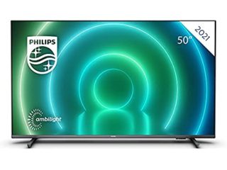 Philips 50PUS7906/12 Android TV LED 50 Pulgadas, Smart TV 4K con Ambilight, Imagen HDR Vibrante, Dolby Vision cinematográfico y Sonido Atmos, Compatible con Google Assistant, Negro
