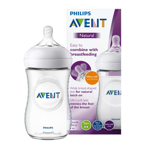 Philips Avent SCF033/17 - Biberón natural de 260 ml, transparente