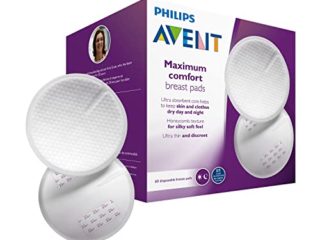 Philips Avent SCF254/61 - Discos absorbentes de lactancia desechables, pack de 60 discos absorbentes para usar de día o de noche, Blanco