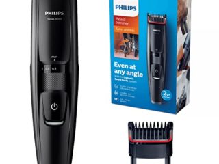 Philips BT5200/16 - Barbero con cuchillas metálicas y peine-guía integrado, color negro