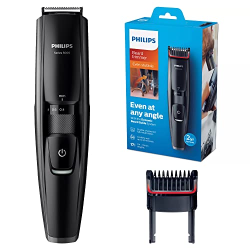 Philips BT5200/16 - Barbero con cuchillas metálicas y peine-guía integrado, color negro