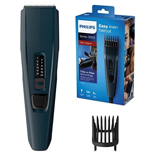 Philips Cortapelos HC3505/15 HAIRCLIPPER Series 3000 HC3505/15-Afeitadora, 0,5 mm, 2,3 cm, 4,1 cm, Acero Inoxidable, Corriente alterna, Negro, Verde