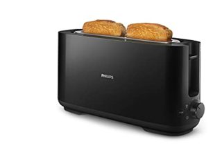 Philips Daily Collection - Tostador (1 rebanada(s), Negro, De plástico, Giratorio, China, 950W)