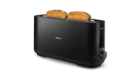 Philips Daily Collection - Tostador (1 rebanada(s), Negro, De plástico, Giratorio, China, 950W)