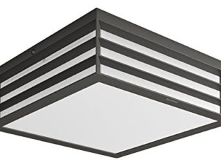 Philips Lighting myGarden MoonshinE Aplique y/o plafón, iluminación exterior, resistente a la humedad y la intemperie, IP44, casquillo E27, antracita