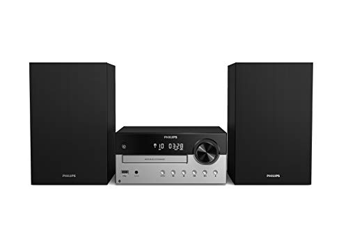 Philips M4205 Minicadena de Música con CD y USB y Bluetooth (Radio FM, MP3-CD, Entrada de Audio, 60 W, Altavoces Bass Reflex, Control Digital del Sonido) - Modelo 2020/2021