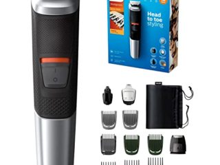 Philips MG5740/15 - Recortadora todo en uno 12 en 1, para barba, pequeños detalles, vello, nariz y orejas, cortapelos, depiladora corporal cara, cuerpo, cabeza