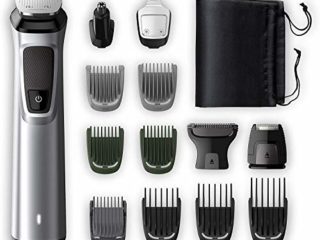 Philips MG7720/15 Recortadora 14 en 1 Maquina recortadora de barba y Cortapelos para hombre, óptima precisión, tecnología Dualcut, autonomía de 120 minutos, batería, Negro/Plata
