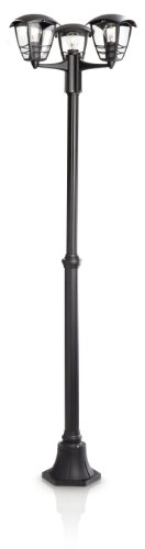 Philips My Garden Creek - Farola de exterior, 3 x 60 W, 220 V, color negro