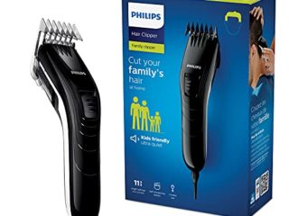 Philips QC5115/15 - Cortapelos silencioso con peine de 11 posiciones, compacto y ligero