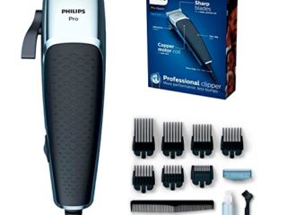 Philips Serie 5000 HC5100/15 - Cortapelos profesional, ajuste nivelador pulgar, 7 peines, cable extralargo