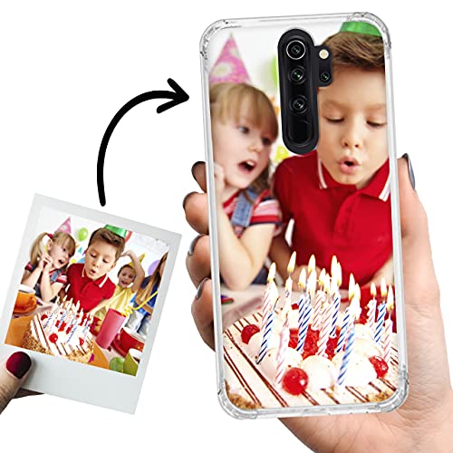 Phone Case Trends – Funda Xiaomi Redmi Note 8 Pro Personalizada con Foto – Carcasa Personalizable Semi Rígida Bordes Reforzados - Transparente, Antigolpes, Silicona - Impresión Directa en Funda