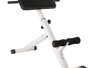 Physionics Banco Romano - para el Entrenamiento de Espalda, Abdominales y Glúteos, Plegable & Ajustable (4 Niveles), Máx. 120kg - Extensión de Tronco en Banco, Hiperextensiones