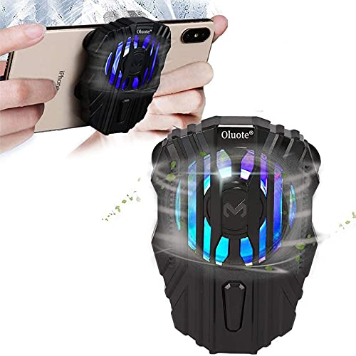picK-me Enfriador de movil para PUBG, Enfriamiento del Telefono Movil para Jugar Juegos, Mirar Videos, 3 Velocidades, Luz LED, para Universal iPhone/Android Teléfono Inteligente
