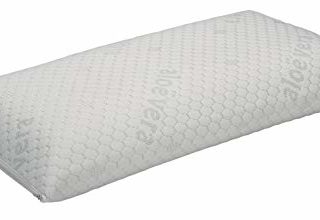 Pikolin Home - Almohada viscoelástica con Aloe Vera de firmeza media, hilo de color plata y doble funda que trasmite relax y confort