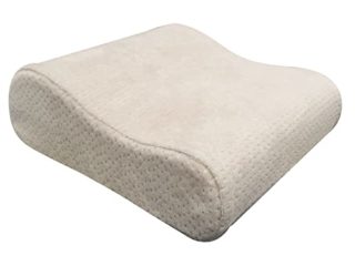 Pikolin Home - Almohada viscoelástica ergonómica de viaje para mejorar el apoyo cervical en color natural de firmeza baja