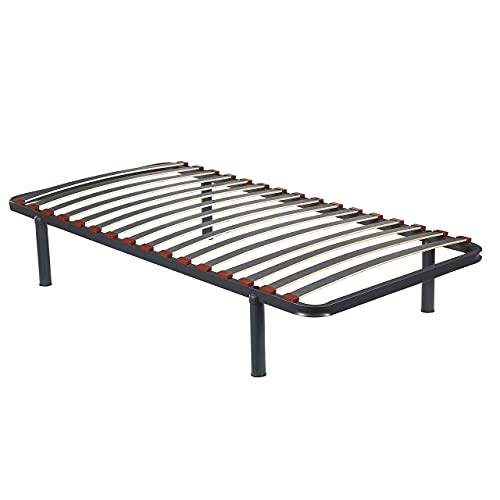 PIKOLIN I Somier guardaespaldas 16 láminas Madera SG16 90x190 I 4 Patas I Bastidor Acero Reforzado I Alta Elasticidad y ventilación I Servicio de Entrega Premium