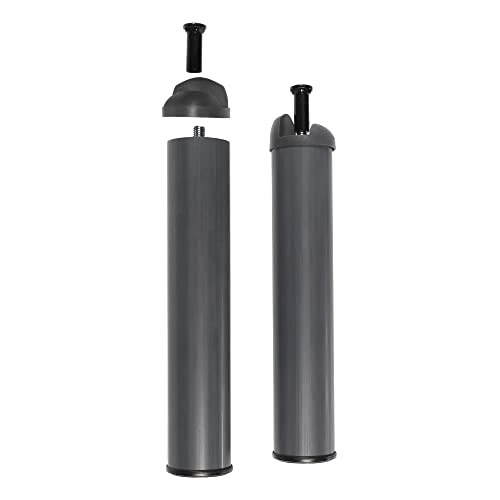 PIKOLIN Juego de 4 Patas Redondas Stonepik para Bases y somieres 26 cm Altura - Gris