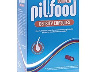 Pilfood Complex Density 180 Cápsulas | Complemento alimenticio para el mantenimiento del cabello | Con vitaminas, zinc y biotina | Sin lactosa | Sin gluten | 3 meses de tratamiento | Eficacia testada