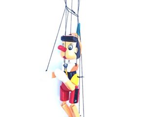 Pinocho de Madera con Cuerdas,30cm,Multicolor( HC enterprise-0325)