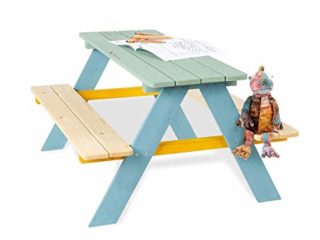 Pinolino Nicki 201616 - Mesa de picnic para 4 niños, multicolor