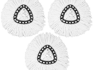 Pinsheng 3 Piezas Repuesto de Cabezal de Fregona, Triangular Cabezales de Recarga de la Fregona de Microfibra para Vileda Turbo, EasyWring 360 Grados Trapeador Giratorio Recambios de Mopas