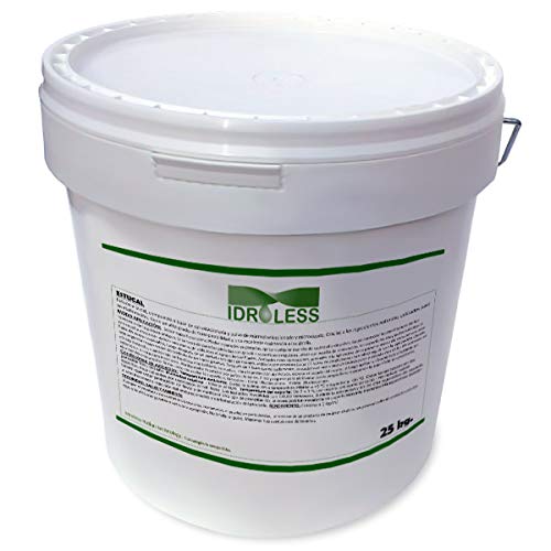 Pintura Estucal - pintura ecológica con base de cal para hacer estuco - Idroless (25 Kg, Blanco)