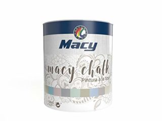 Pintura Macy-Chalk para Interior. Acabado Efecto Tiza-Empolvado. Redecora tus muebles. 750 Mililitros. Color Blanco Tiza
