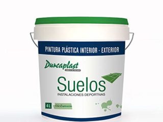 Pintura pistas deportivas antideslizante Durcaplast. Ideal para el pintado y señalización de pistas de tenis, pavimentos deportivos, hormigón, cemento, etc. (4 L, VERDE TENIS)