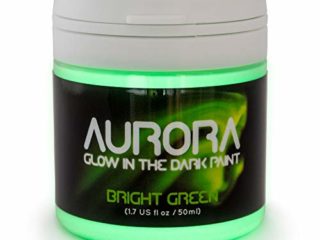 Pintura que Brilla en la Oscuridad (50ml) Aurora Verde Fuerte, No Tóxica, Base Acuosa, de SpaceBeams
