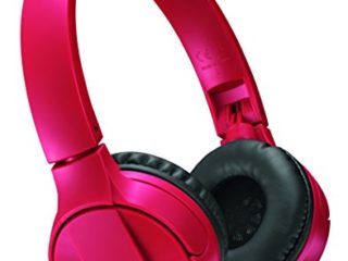 Pioneer SE-MJ553BT-R - Auriculares inalámbricos Bluetooth externos para smartphones Android, Windows y Apple, estéreo, con micrófono, 10 Hz a 22000 Hz, Rojo