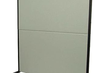 PIQUERAS Y CRESPO Modelo Valdeganga - Biombo separador para oficinas y centros de trabajo, desmontable y con estructura de color negro - Tapizado en tejido BALI color gris claro