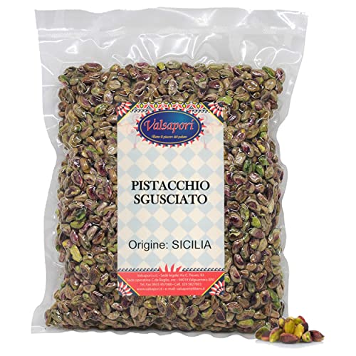 Pistacho Siciliano sin Cáscara 500 gr - Pistacho 100% Puro - Pistacho Siciliano Crudo, sin Tostar, sin Sal - Propiedades Nutricionales Equivalentes a Pistacho di Bronte DOP