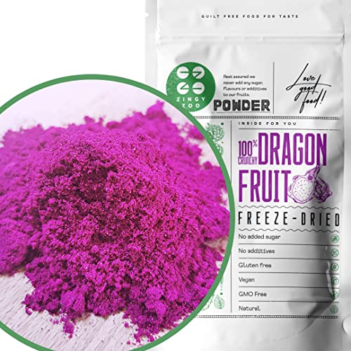 Pitaya en Polvo de Fruta de Dragon | Liofilizado de Pitahaya | Pitahaya Flavour | Freeze Dried Fruit Pink Pitaya Fruta Liofilizada En Polvo Red Dragon Fruit Powder | Fruta en Polvo Deshidratada