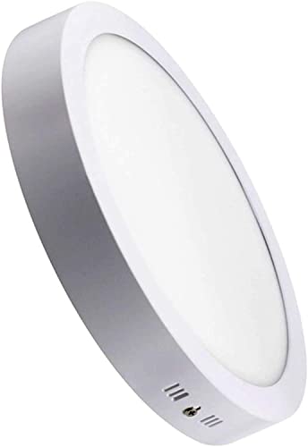 Plafón LED Circulares ARIES PLUS con 2400 Lúmenes IP20 · Downlight LED Redondo de Superficie de 20W 6000K Luz Blanca Fría · Medidas: 210mmØ · C.E. A++
