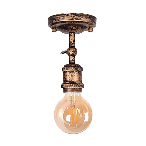 Plafón rusticos, aplique vintage, focos retro industrial, plafones y apliques de salón y dormitorio, casquillos E27, para bombillas LED de hasta 60W