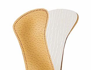 Plantillas Ortopédicas de Cuero 3/4 con Soporte de Arco Longitudinal y Metatarsiano, Kaps Flamenco, Todas las Tallas (38 EUR)
